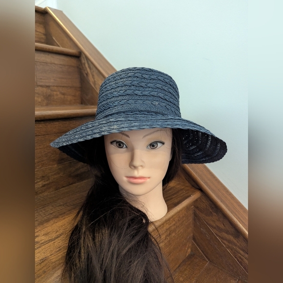 Vintage Liz Claiborne Navy Women's Formal Hat, church Hat, Derby Hat - Picture 3 of 11